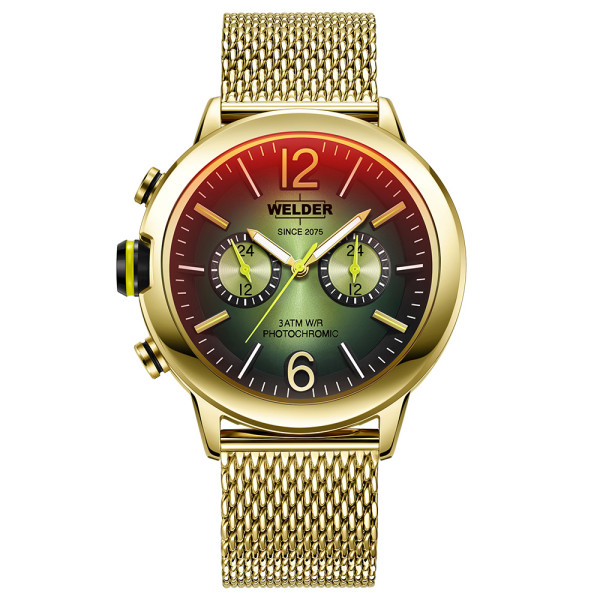 часовник welder edge wwmd1005 златен корпус мрежеста верижка classicwatches.bg