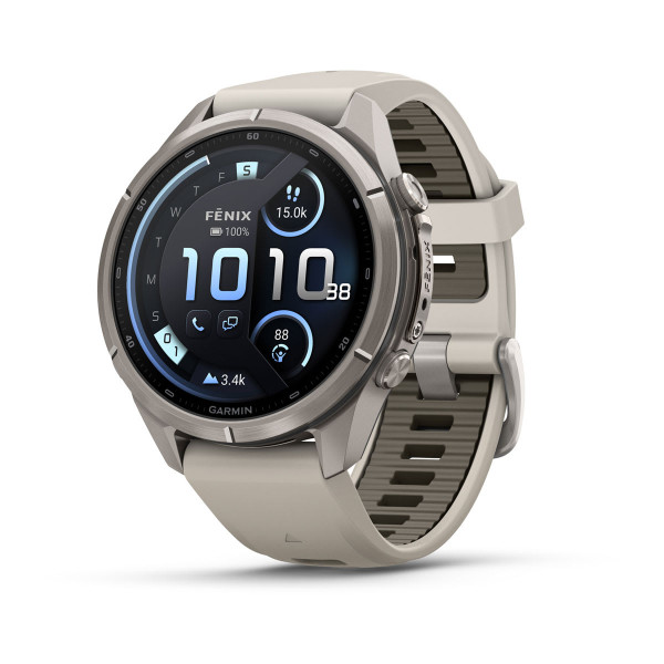 Garmin Fenix 9 Pro inReach Titanium с Fog Grey/Dark Sandstone силиконова каишка 010-04335-81