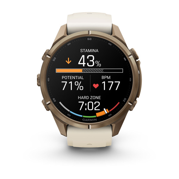 Garmin Fenix 9 Pro inReach Autumn Gold Titanium с Cream/French Grey силиконова каишка 010-04335-21