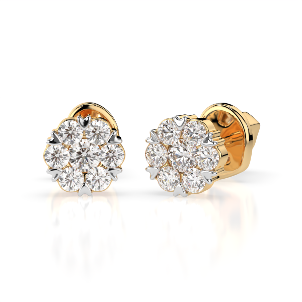 дамски обеци с диаманти cara diamanti k102 10015y 2.0 yellow gold earrings 18k classicwatches.bg