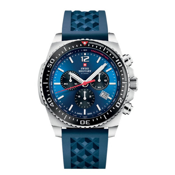 Swiss Military By Chrono SM34093.02SET BLUE със синя силиконова каишка – classicwatches.bg