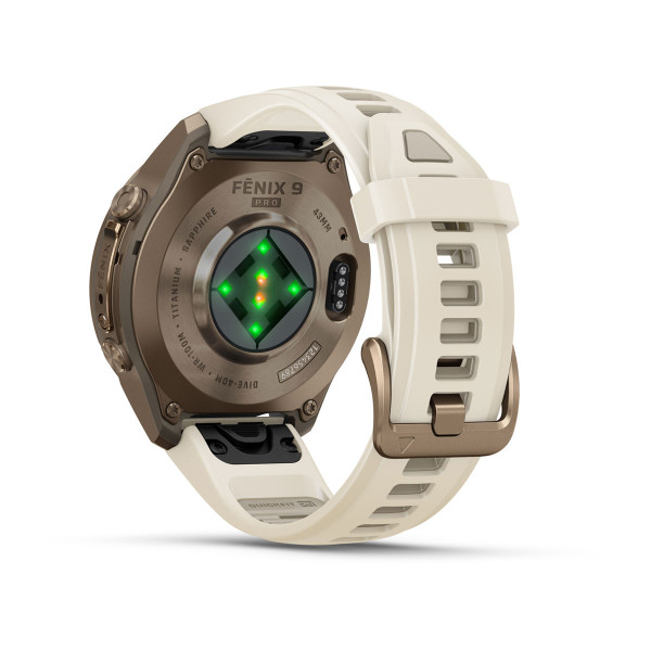 Garmin Fenix 9 Pro Autumn Gold Titanium с Cream/French Gray силиконова каишка 010-04335-26