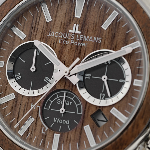 JACQUES LEMANS ECO POWER SOLAR 44MM MEN'S WATCH 1-2115J