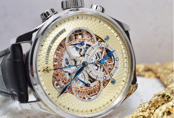 ALEXANDER SHOROKHOFF CHRONO REGULATOR MANUAL 43.5MM MEN'S WATCH LIMITED EDITION 68PIECES AS.CR02-2