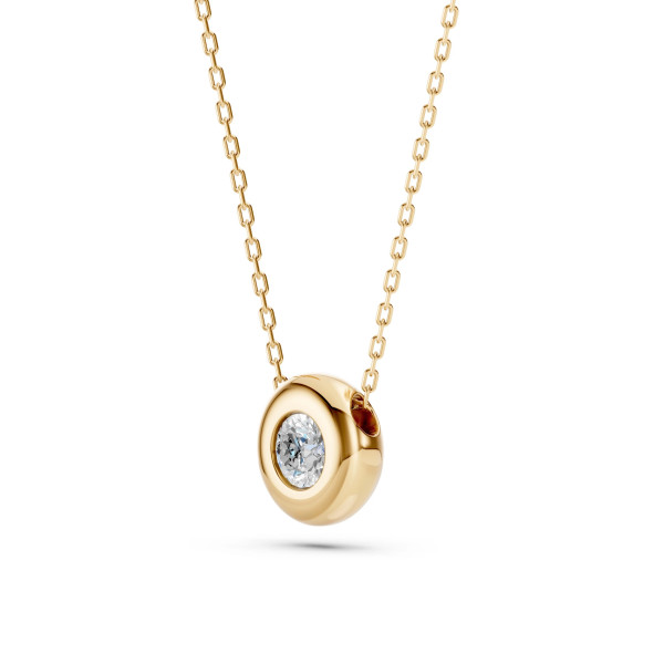 Cara колие с диамант 0.15 ct – ЗЛАТНО БИЖУ 14К K104-10007Y(3.4)/14K
