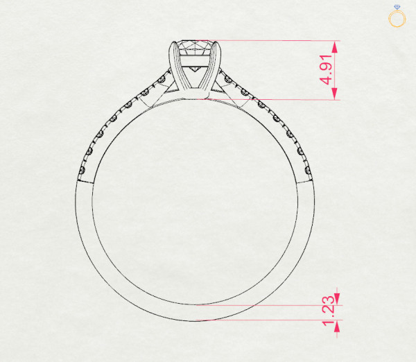 Cara пръстен с диаманти 0.30 + 0.21 ct GIA сертификат K101-10012R