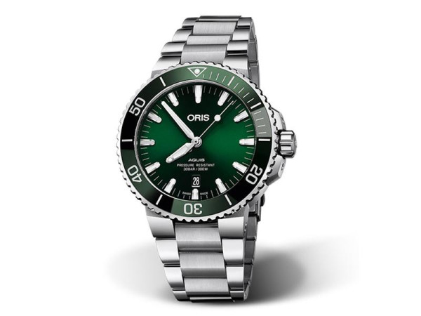 ORIS AQUIS DIVING DATE 43.5MM 733 7730 4157 - 07 8 24 05PEB