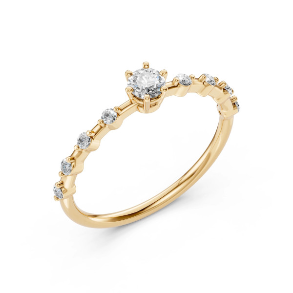 Cara пръстен с диаманти 0.20+0.16 ct – ЗЛАТНО БИЖУ 14К K101-10144Y(3.7)/14K