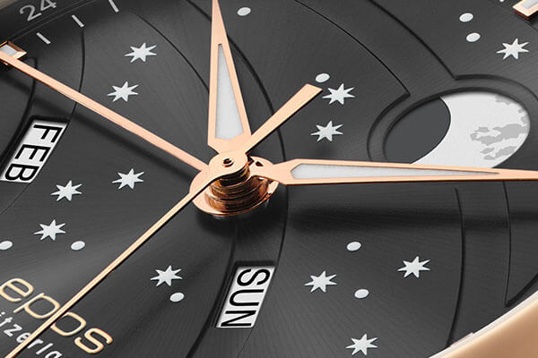 EPOS 3440.322.24.14.25 тъмносив циферблат с луминесцентни индекси – classicwatches.bg