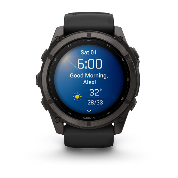 Garmin Fenix 9 Carbon Grey DLC Titanium с Black силиконова каишка 010-04763-11