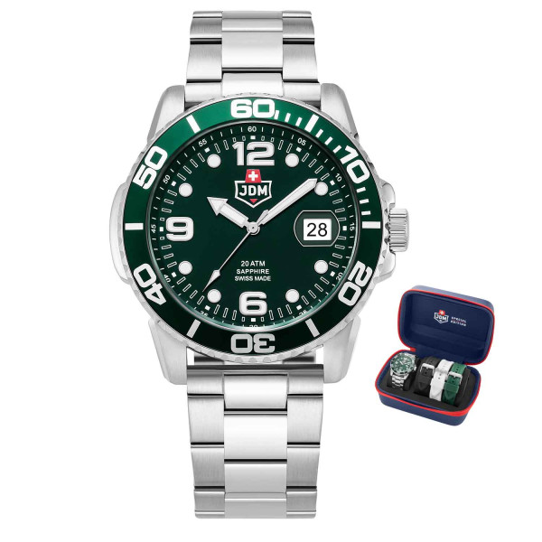 Мъжки часовник JDM Military Sapphire Mike Plus сет с каишки JDM-WG029-01