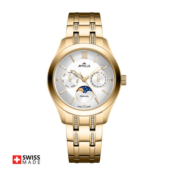 часовник Appella L50021.1163DQF дамски модел златист корпус classicwatches.bg