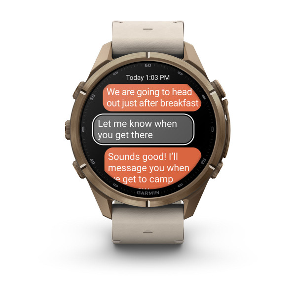 Garmin Fenix 9 Pro inReach Autumn Gold Titanium с Bone кожена каишка 010-04335-41