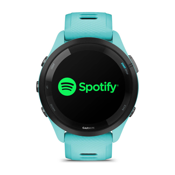 Garmin Forerunner 265 Black безел с Aqua корпус и Aqua/Black силиконова каишка 010-02810-12