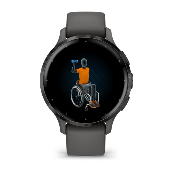 Garmin Venu 3S Slate безел с Pebble Gray корпус и силиконова каишка 010-02785-00