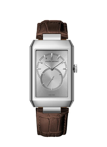 часовник claude bernard 23098 3cbr ain сребрист циферблат правоъгълен classicwatches.bg