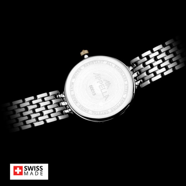 часовник Appella L50013.2191DQ четири диаманта дата classicwatches.bg