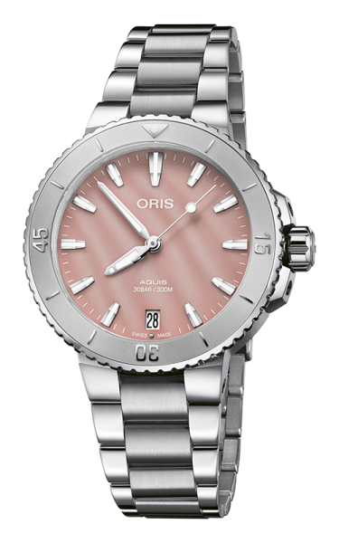 ORIS AQUIS DATE 36.5MM LADIES WATCH 01 733 7770 4158-07 8 18 05P