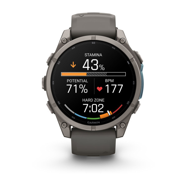 Garmin Fenix 9 Titanium с Pebble Grey силиконова каишка 010-04762-01