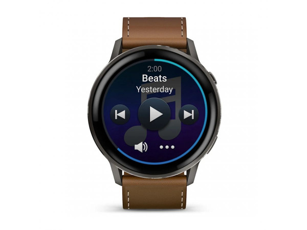 ЧАСОВНИК GARMIN VENU 4 45ММ SLATE С BROWN КОЖЕНА КАИШКА 010-03014-03