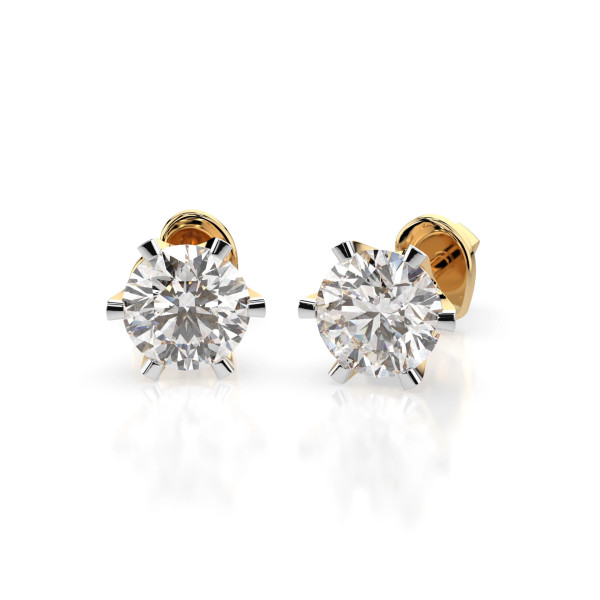 Cara обеци с диаманти 1.40 ct GIA сертификат – ЗЛАТНО БИЖУ 14К K102-10040/1Y(5.7)/14K
