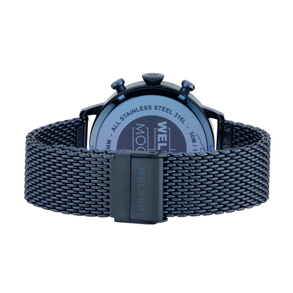 часовник welder ден и дата син модел classicwatches.bg