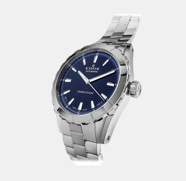 edox grand ocean 40mm automatic blue dial stainless steel classicwatches.bg