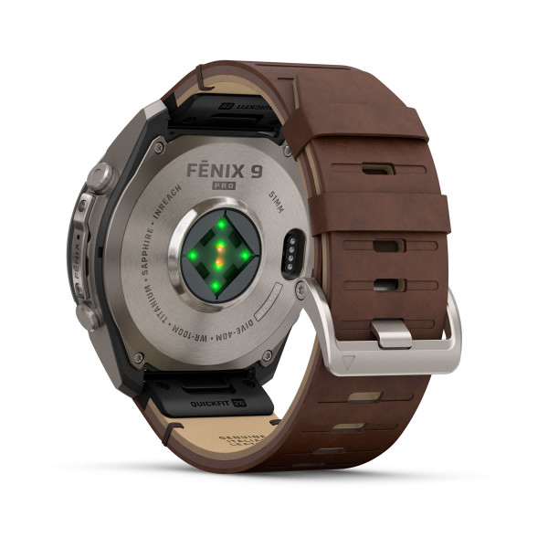 Garmin Fenix 9 Pro inReach Titanium с Walnut кожена каишка 010-04337-41