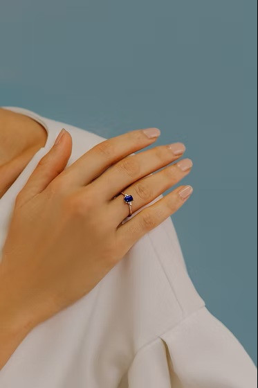 COMETE ЗЛАТЕН ПРЪСТЕН ДИАМАНТИ И САПФИР ANB2356