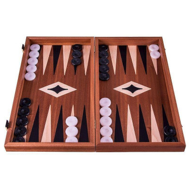 Комплект шах и табла Manopoulos - Махагон, 40x38 см