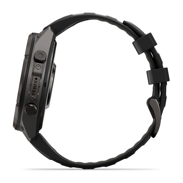 Garmin Fenix 9 Pro inReach Carbon Gray DLC Titanium с Black/Pebble Grey силиконова каишка 010-04336-11