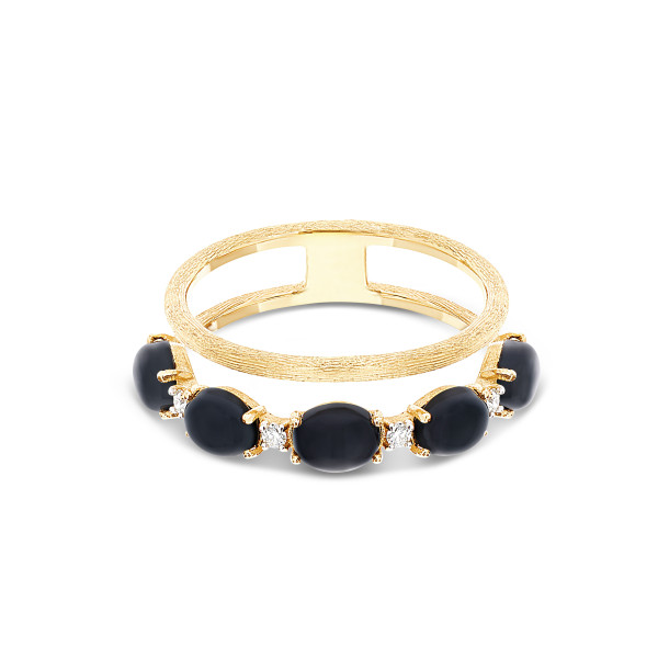 Nanis Dancing Mystery Black Onyx пръстен оникс, диаманти AS33-597