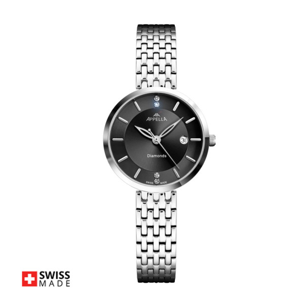 часовник Appella L50013.5196DQ дамски модел тъмносив циферблат classicwatches.bg