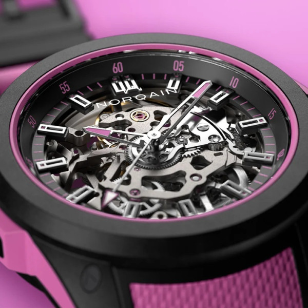 Часовник NORQAIN Wild ONE Skeleton 39mm Hyper Pink NNQ3001QBPI1AS/B003
