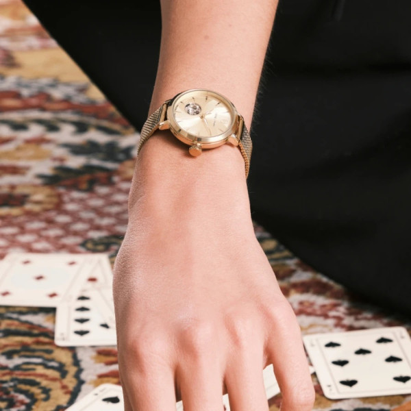 pierre lannier soline 139l542 златист гилоширан open heart classicwatches.bg