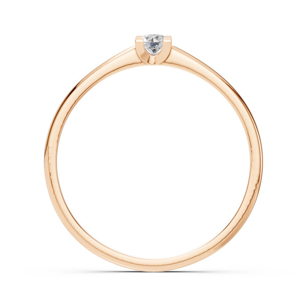 Cara пръстен с диамант 0.10 ct – ЗЛАТНО БИЖУ 14К K101-10117R(3.0)/14K