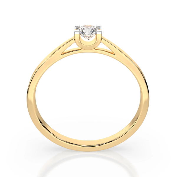 Cara пръстен с диамант 0.15 ct – ЗЛАТНО БИЖУ 14К K101-10020Y(3.4)/14K