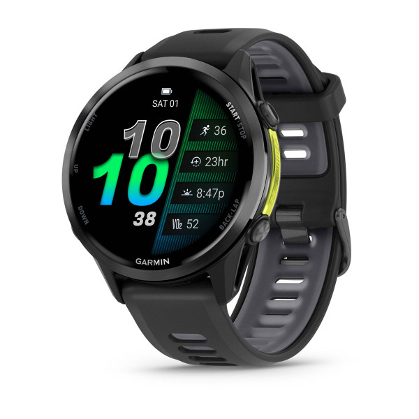 Garmin Forerunner 970 Carbon Grey DLC Titanium с Black корпус и Black/Translucent Whitestone каишка 010-02969-10
