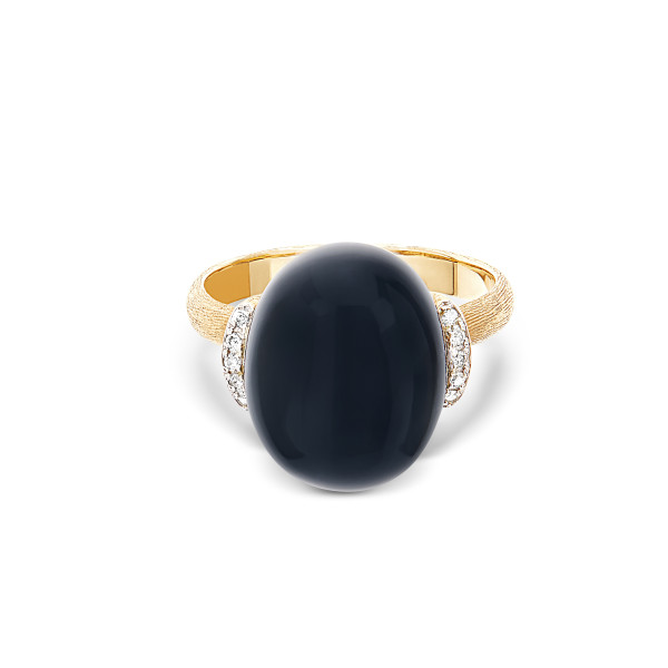 Nanis Dancing Mystery Black Onyx Big пръстен оникс, диаманти AS1-599
