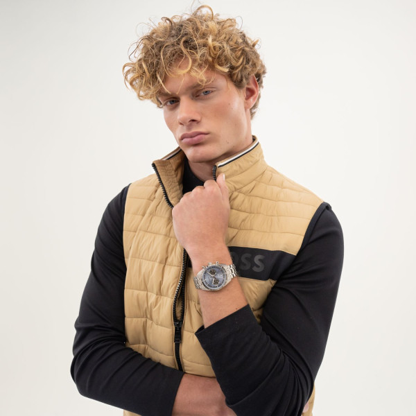 HUGO BOSS 1514286 мъжки спортно-елегантен часовник със светлосин циферблат – classicwatches.bg