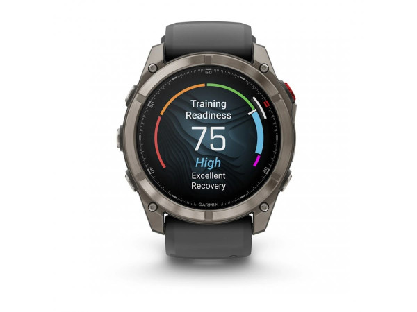 GARMIN FENIX 8 PRO 51MM AMOLED SAPPHIRE TITANIUM С GRAPHITE/BLACK СИЛИКОНОВА КАИШКА 010-03199-11