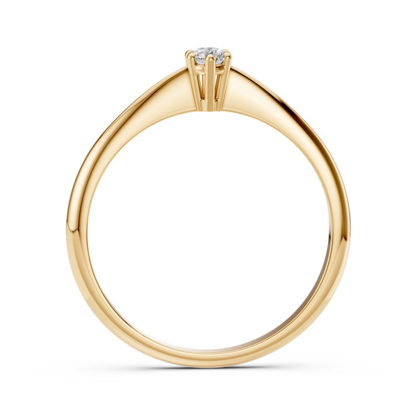 Cara пръстен с диамант 0.15 ct – ЗЛАТНО БИЖУ 14К K101-10027Y(3.4)/14K