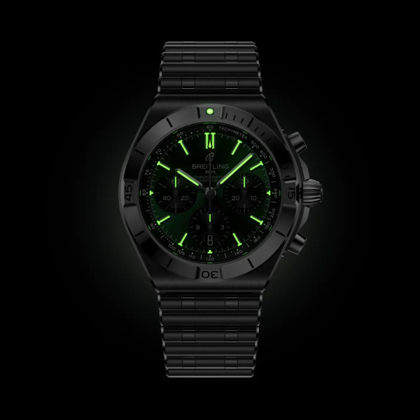 часовник breitling manufacture calibre 01 chronomat green classicwatches.bg