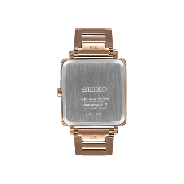 Seiko SWR112 женски часовник страничен изглед, 316L стомана и Hardlex стъкло – classicwatches.bg