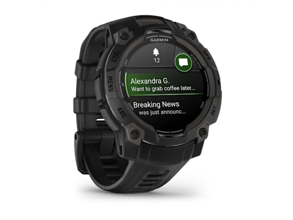 GARMIN INSTINCT 3 AMOLED 45ММ BLACK С BLACK КАИШКА 010-02936-00