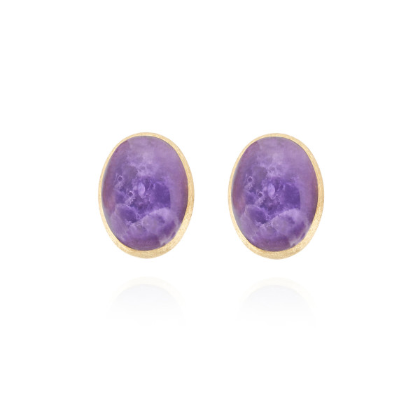 Nanis Boules Violetta Medium обеци лепифолит, седеф, планински кристал OA2-609