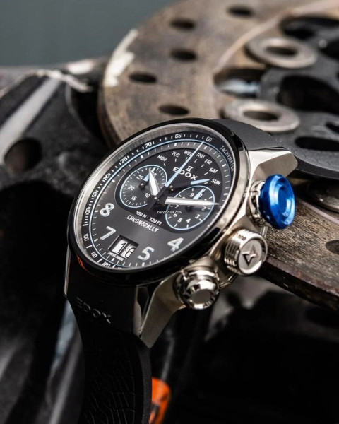 EDOX CHRONORALLY 45MM MEN'S WATCH 38003 TINBU GNBU