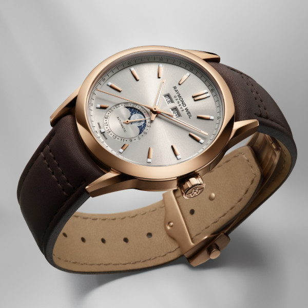 Raymond Weil 2766-PC5-64001 корпус в розово злато и кафява кожена каишка