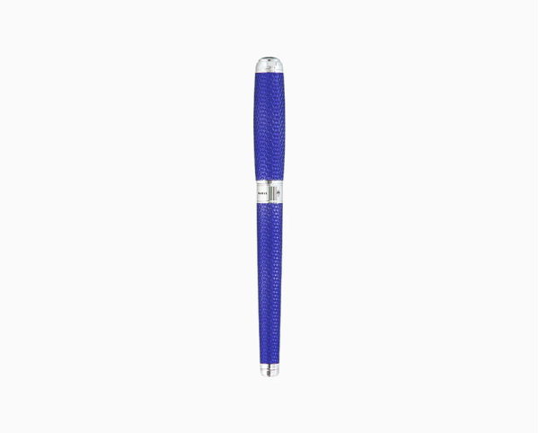 РОЛЕР S.T.DUPONT LINE D LARGE OCEAN BLUE AND PALLADIUM LACQUERED FIREHEAD GUILLOCHE 412001L