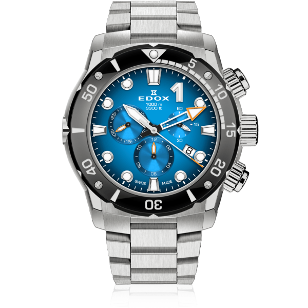 EDOX CO-1 QUARTZ 45MM MEN'S WATCH 10242 TINM BUIDN